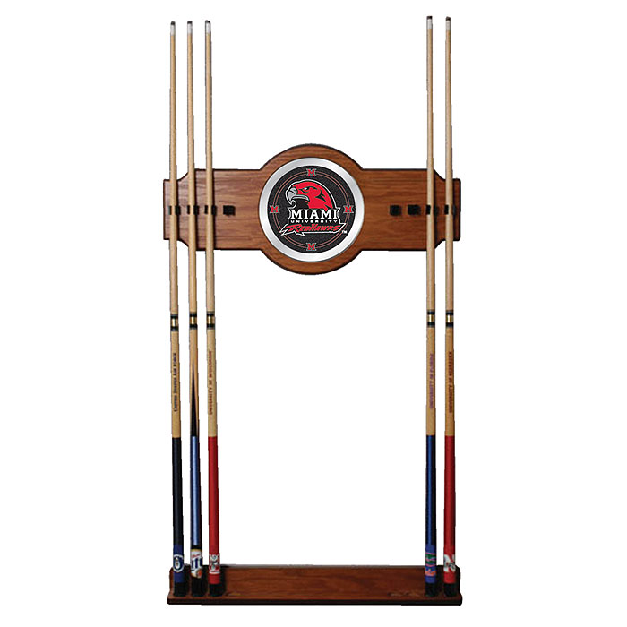 Solid Wood 6 Billiard Pool Cue Stick & Pool Balls Wall Mount Rack (Oak